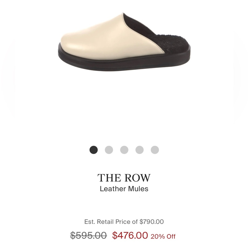 Women’s THE ROW Leather Mules size 36.5